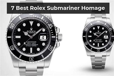 quale miglior orologio homage rolex suubmariner|rolex submariner watches.